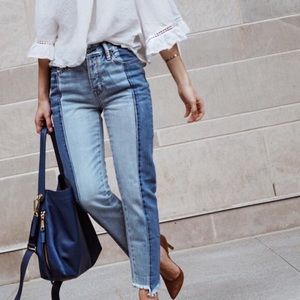 American eagle high waisted two toned jeans size 2